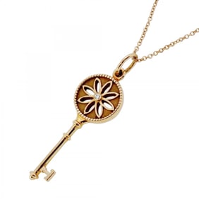 Tiffany Necklace Daisy Key 1PD 18KPG Pink Gold Diamond Women's