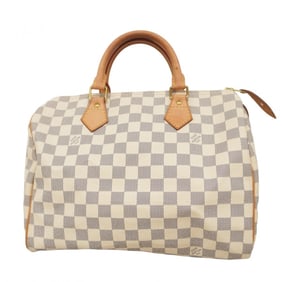 Louis Vuitton Damier Azur Speedy 30 Handbag N41533 White Women's