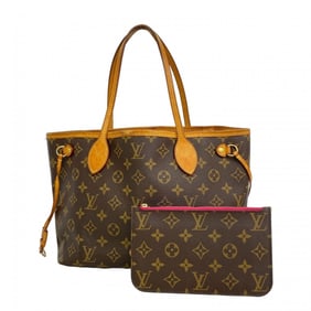 Louis Vuitton Monogram Neverfull PM Tote Bag M41001 Brown/Fuchsia Women's