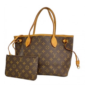 Louis Vuitton Monogram Neverfull PM Tote Bag M41001 Brown/Fuchsia Women's