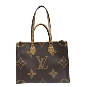 Louis Vuitton On the Go MM Monogram Giant Tote Bag, M45039, Brown, Women's, LOUIS VUITTON, 2-Way