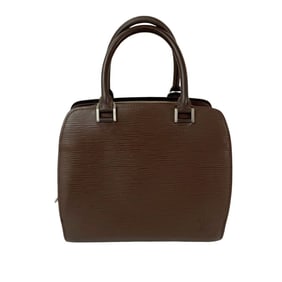 LOUIS VUITTON Vintage Pont Neuf Epi Leather Handbag/Mini Boston Bag in Brown and Mocha, 485-6