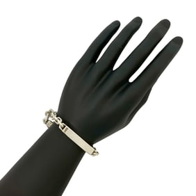TIFFANY & Co. Tiffany Makers I.D. Chain Bracelet in Sterling Silver (925) Bangle, Silver, 46549