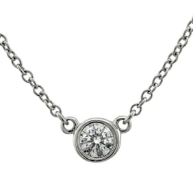 Tiffany & Co. By the Yard approximately 0.14ct necklace in platinum with diamonds. Women's. TIFFANY