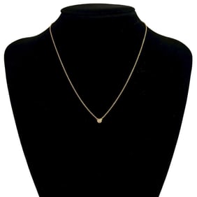 TIFFANY & Co. Tiffany by the Yard Single Diamond Pendant Necklace in 18K Yellow Gold em989