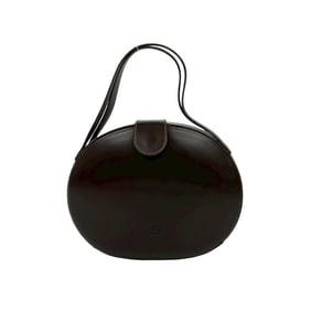 LOEWE Vintage Anagram Logo Embossed Calf Leather Handbag/Tote Bag Brown 84009
