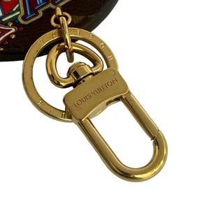 LOUIS VUITTON Porte-Clés Illustre Monogram Vivienne Leather Charm, Brown, m995b