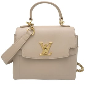 Louis Vuitton Lockme Ever Mini Women's Handbag M21052 in Grained Calfskin Leather, Greige