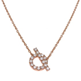 Hermes Hermès Finesse Pendant Women's Necklace H219315B 750 Pink Gold