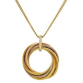 Cartier Trinity 7-strand necklace with 18K diamonds for women.