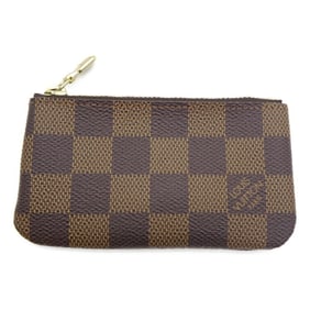 LOUIS VUITTON Louis Vuitton Pochette Cle Damier Ebene Coin Case N62658