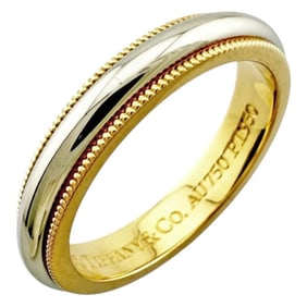 Tiffany & Co. Milgrain Ring, Size 9, Pt950 Platinum, Women's, TIFFANY Co., Two Colors