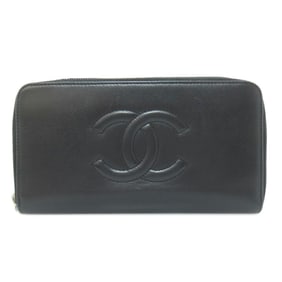 Chanel Coco Mark Long Wallet Calfskin Women's CHANEL