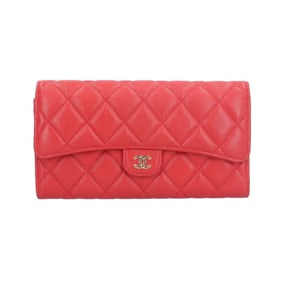 CHANEL Matelasse Long Wallet, Caviar Skin, Women's