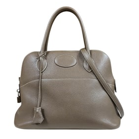 Hermès Bolide 31 Shoulder Bag, Taurillon Clemence Leather, Gray, Women's, HERMES 2-way