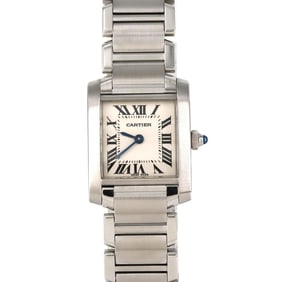Cartier Tank Française SM W51008Q3 Stainless Steel Quartz Watch