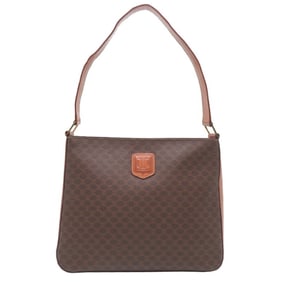 Celine Macadam Women's Shoulder Bag in Brown PVC