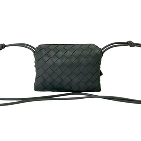 Unused, stored BOTTEGA VENETA Mini Loop Camera Bag in Intrecciato Leather, Gray, 25864