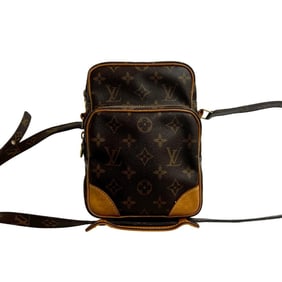 LOUIS VUITTON Amazon Monogram Logo Leather Shoulder Bag/Pochette in Brown (73273)