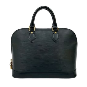 LOUIS VUITTON Vintage Alma Epi Leather Handbag/Boston Bag, Black/Noir, 270-10