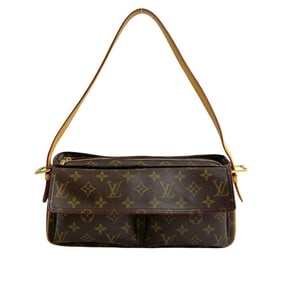 LOUIS VUITTON Viva Cite MM Monogram Leather Semi-One Shoulder Bag/Tote Bag, Brown, 93630
