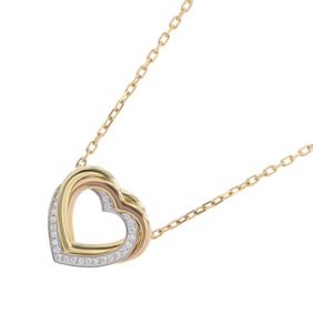 Cartier Trinity Heart Diamond Necklace in 18K Yellow Gold, PG, and White Gold (B7061200)