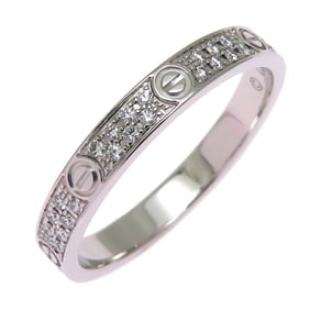 Cartier #49 Mini Love Women's Ring, 750 White Gold, Size 9