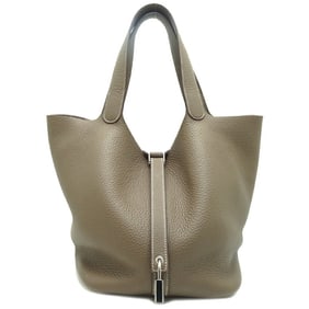 Hermes Hermès Picotin Lock GM U Stamp, Palladium (Silver) Hardware, Women's Handbag, Taurillon