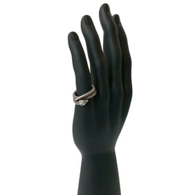 GUCCI Garden Snake Ring, 925 Sterling Silver, Size 18, S585C