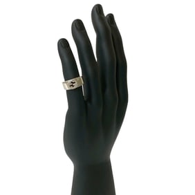 GUCCI Interlocking G Ring, 925 Sterling Silver, Size 10, 26732