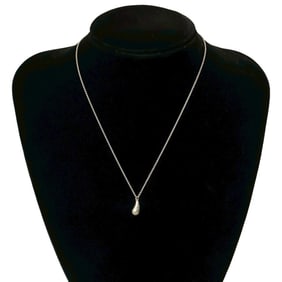 TIFFANY & Co. Tiffany Deerdrop Necklace, 925 Sterling Silver, Pendant, Choker, ss470