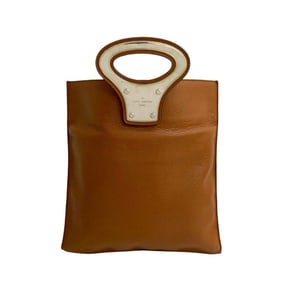 LOUIS VUITTON Portfolio Leather 2-Way Handbag/Clutch/Tote Bag Brown 20641