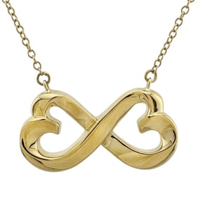 Tiffany Double Loving Heart Necklace, 18K, Women's, TIFFANY & Co.