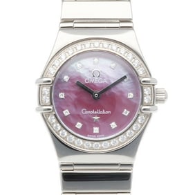 Omega Constellation My Choice Watch, Stainless Steel 147.78 Quartz Women's OMEGA Diamond Bezel with