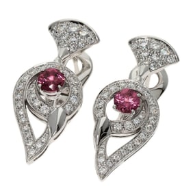 BVLGARI Diva's Dream Tourmaline and Diamond Earrings in 18K White Gold for Women