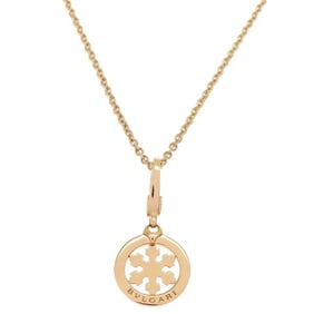 Bvlgari Tondo Snow Charm Necklace for Men and Women in 750 Yellow Gold
