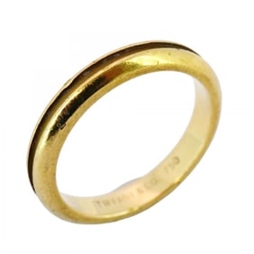 Tiffany ring, grooved, 18KYG yellow gold, size 12.5, for women