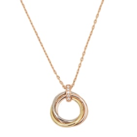 Cartier Trinity Necklace 5P Diamond Three-Color Gold K18YG WG PG