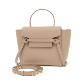Celine Nano Belt Bag, Hand Shoulder Beige Leather, 189003