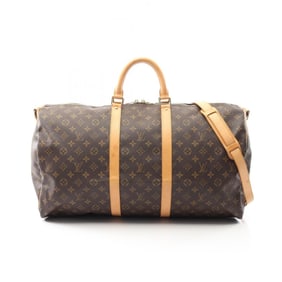Louis Vuitton Keepall Bandouliere 55 Boston Bag, Coated Canvas and Leather, Monogram, Men's Women's,
