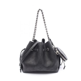 Louis Vuitton Bella Mahina Leather Shoulder Bag, Women's, Black, M57070