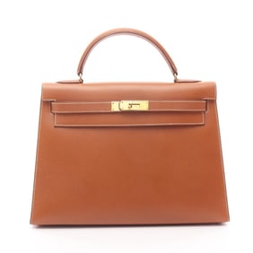 Hermes Hermès Kelly 32 handbag, leather, Couchvel, women's, brown