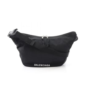 Balenciaga Wheel Shoulder Bag, Nylon, Men's/Women's, Black, 655009