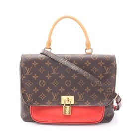 Louis Vuitton Marignan Handbag, Coated Canvas and Leather, Monogram, Women's, Brown Red, M44286