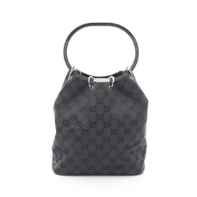 Gucci GG Canvas Handbag, Enamel, Women's, Black, 007 2029