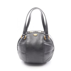 Gucci Basketball-Shaped Leather Handbag, Women's, Black, 536110