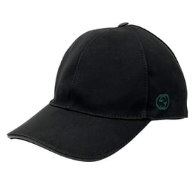 Gucci Sherry New Brit Canvas Cap for Men and Women, Black, Green, Red, Size 08-338, M