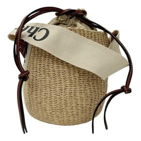 Chloé Chloe Bag Women's Brand Handbag Shoulder 2-way Straw Basket Beige Brown Mini Small