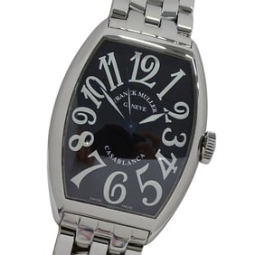 Franck Muller Casablanca 5850 Men's Automatic Watch, Stainless Steel, Silver/Black, Polished