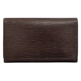 Louis Vuitton Epi Leather Wallet, Porte-Monnaie-Tresor Mocha, N6350D, Brown/Dark Brown, for Men and